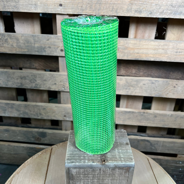 10"X10YD HORIZONTAL WIDE STRIPE MESH - LIME GREEN - RE890068