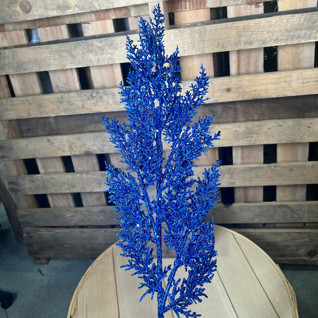28" Blue Glitter Wild Huck Spray - L162402