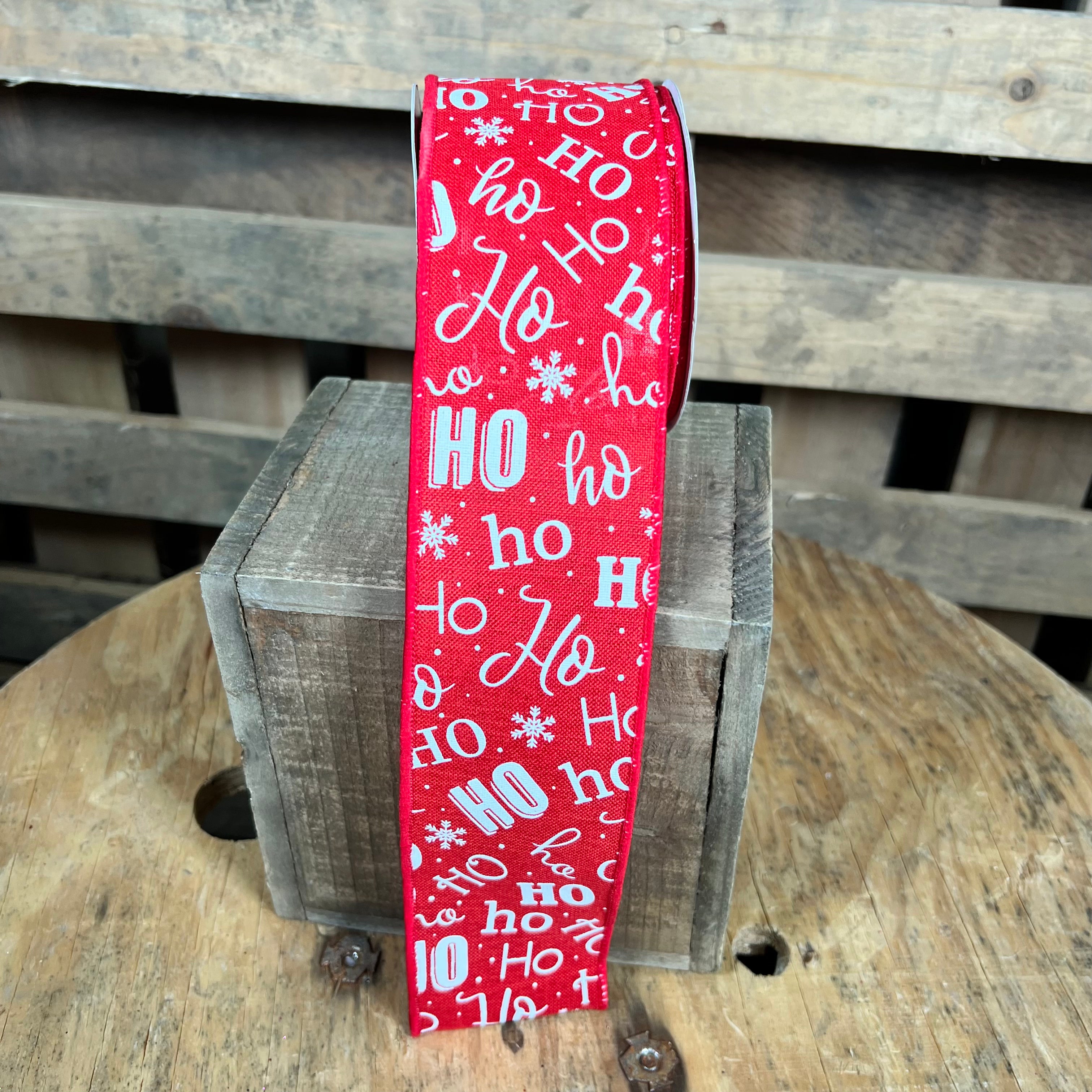 2.5 ” x 10yd Ho Ho Ho Wired Ribbon - RGA196724* – MB Crafts