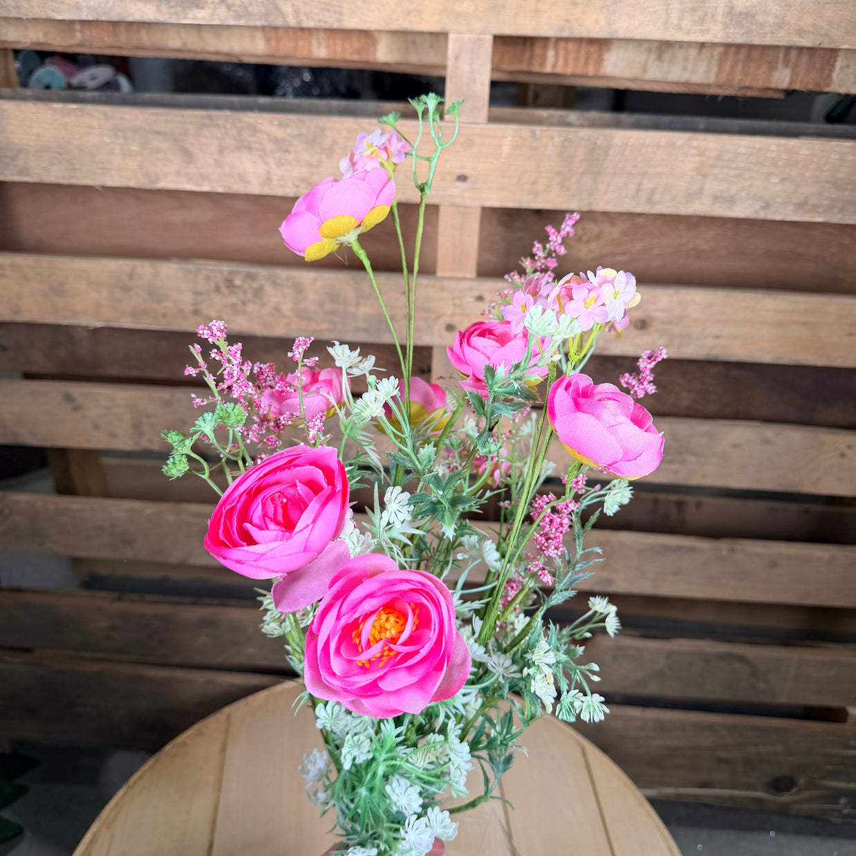 21" Pink Ranunculus Filler Bush - 63101BT