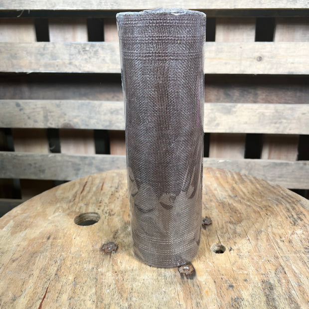 10" x 10Y brown boarder stripe fine weave mesh - RY500731