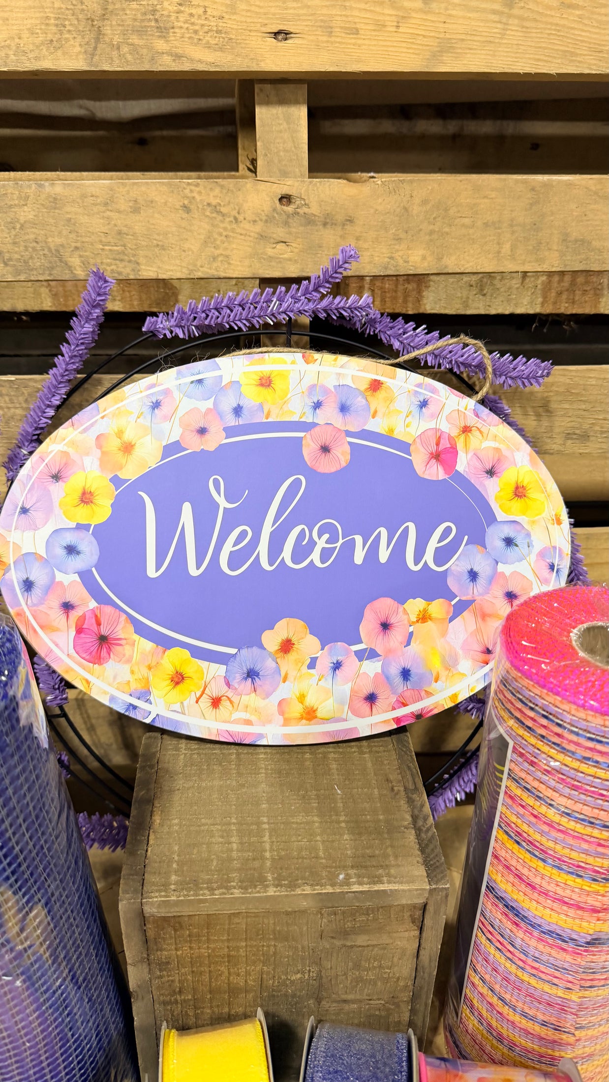Welcome watercolor poppy wreath kit - DIY wreath kit - Poppykit1