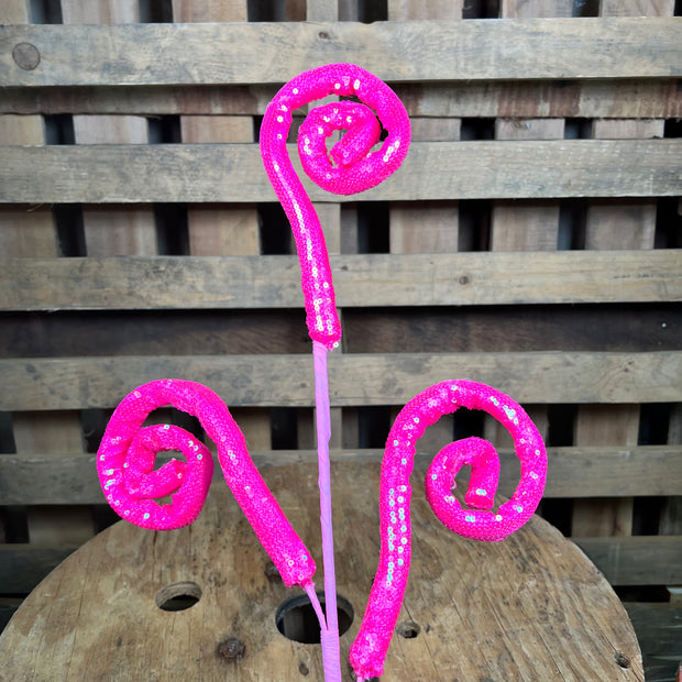 28 Inch Pink sequin swirl pick - 63596HTPK