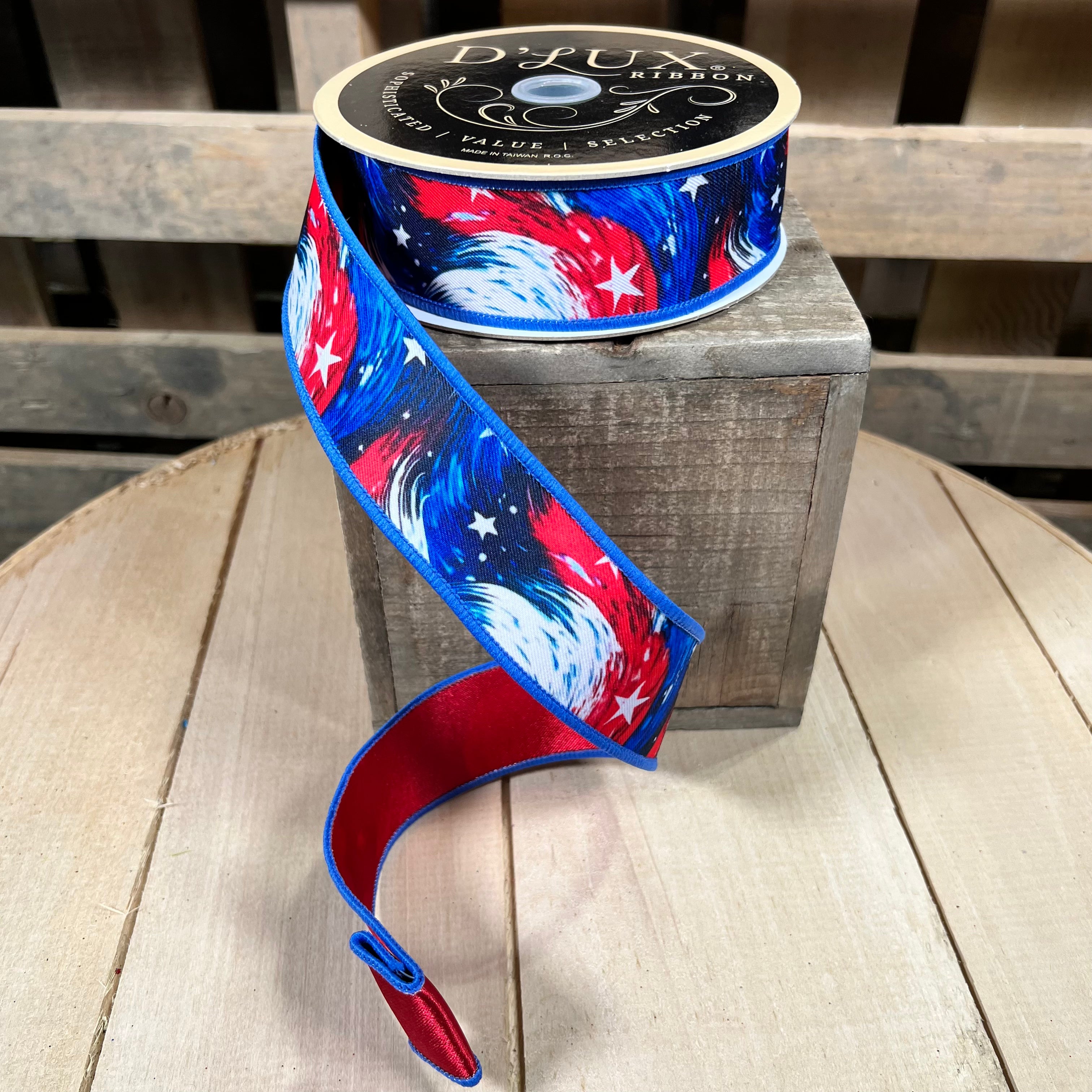 1.5” x 10yd Stars and Stripes Wired Ribbon - LX118219 – MB Crafts