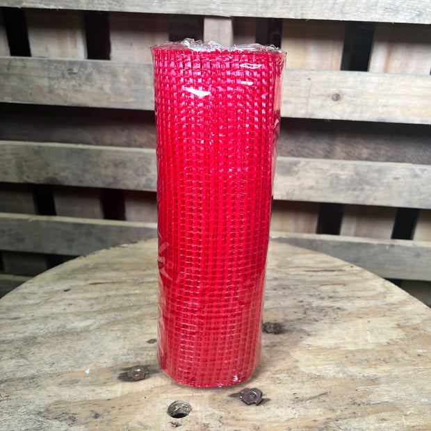 10"X10YD HORIZONTAL WIDE STRIPE MESH - RED - RE890024