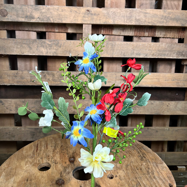 28 Inch patriotic Dahlia Daisy  floral stem - 62562SP28