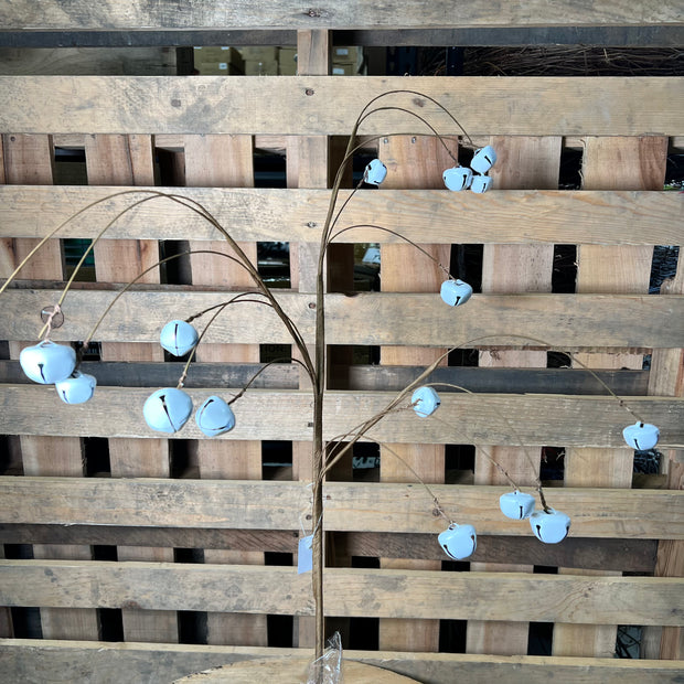 34” white jingle bell spray - XC442960