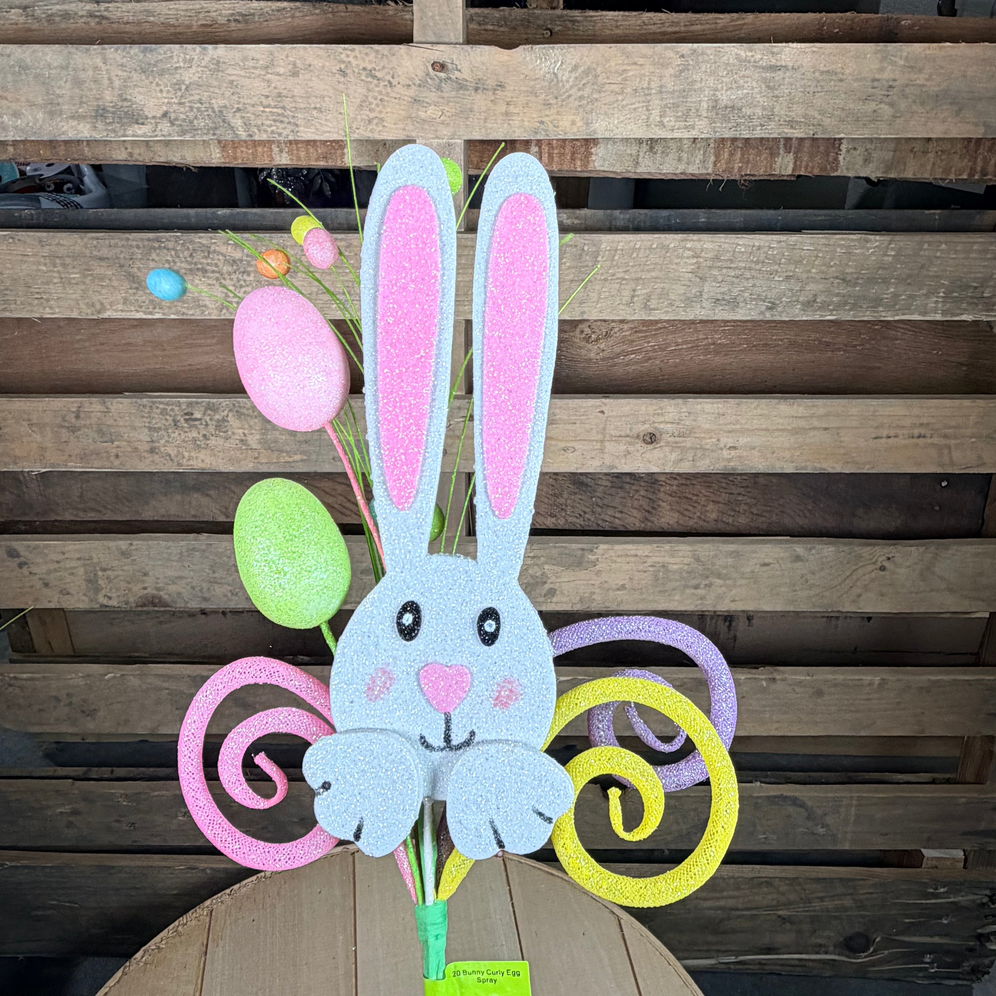 20'' Bunny Curly Egg Spray  - 62121EAS