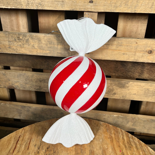 13 inch round peppermint swirl candy Christmas ornament - MT227703