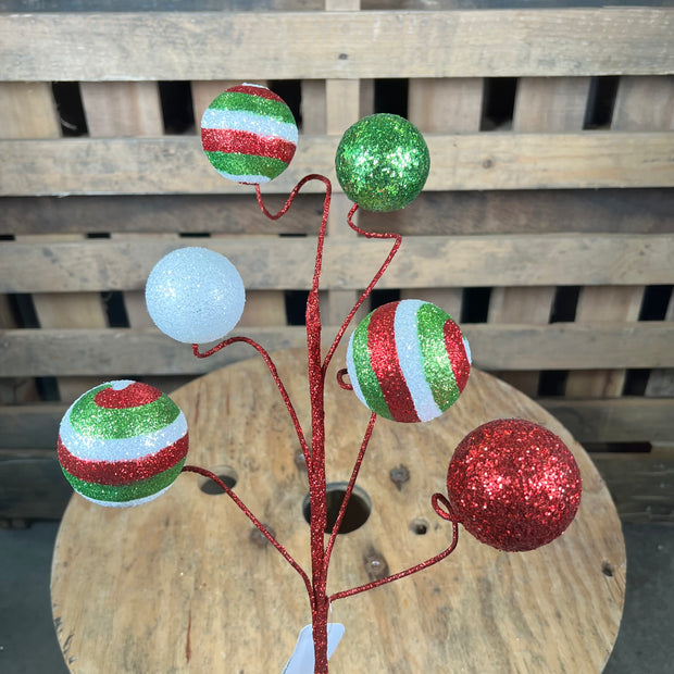 20 Inch red green and white ball pick - XS993492