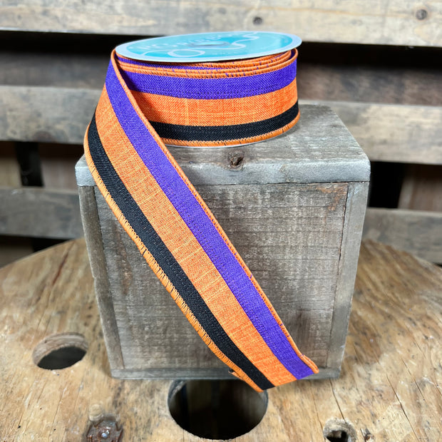 1.5"X10YD halloween stripe Wired Ribbon - RG0160120