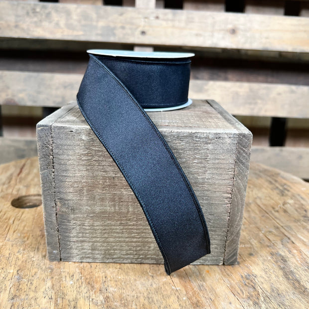 1.5"X10YD DIAGONAL WEAVE FABRIC - BLACK - RGE120202