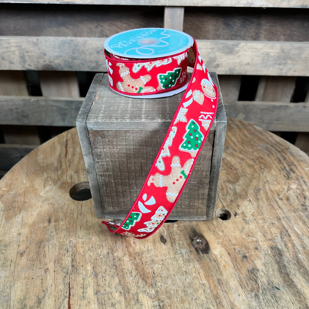 1.5 "X10YD gingerbread Wired Ribbon - RGE188424*