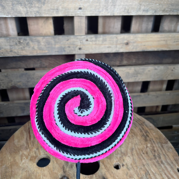 7in Pink velvet lollipop - 57245BTBK