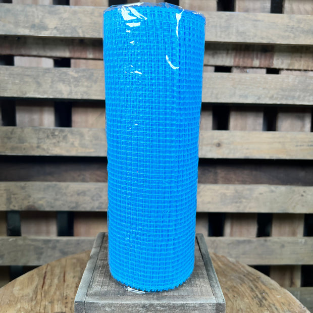 10"X10YD HORIZONTAL WIDE STRIPE MESH - TURQUOISE - RE890044