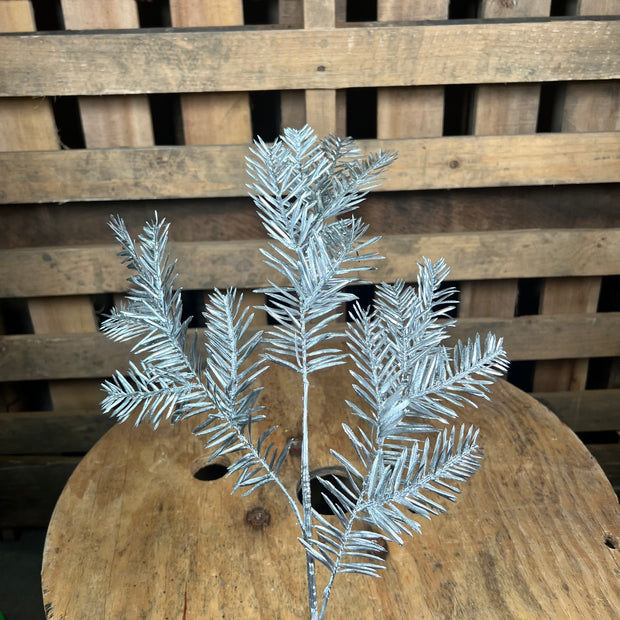 23.5 Inch silver hemlock spray  - xv767626