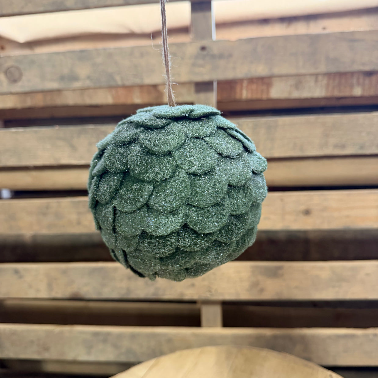 5" Green Ornament Felt Ball   -  86361GN