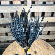 20in black beaded grass bush - 57314BK
