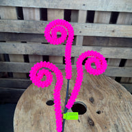 28in pink chenille spiral curly - 57259BT