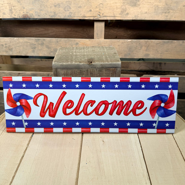 15” Patriotic pinwheel sign - AP7282