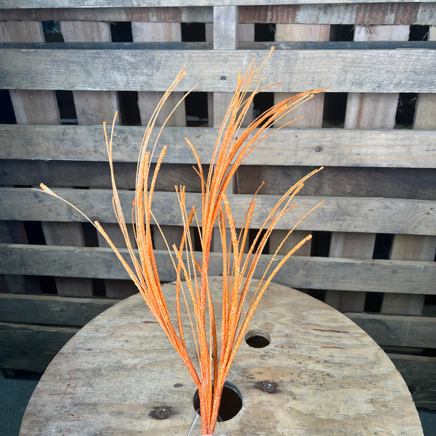 31"L GLITTER/MINI BEAD/FISHLINE SPRAY - BRIGHT ORANGE - MN032920