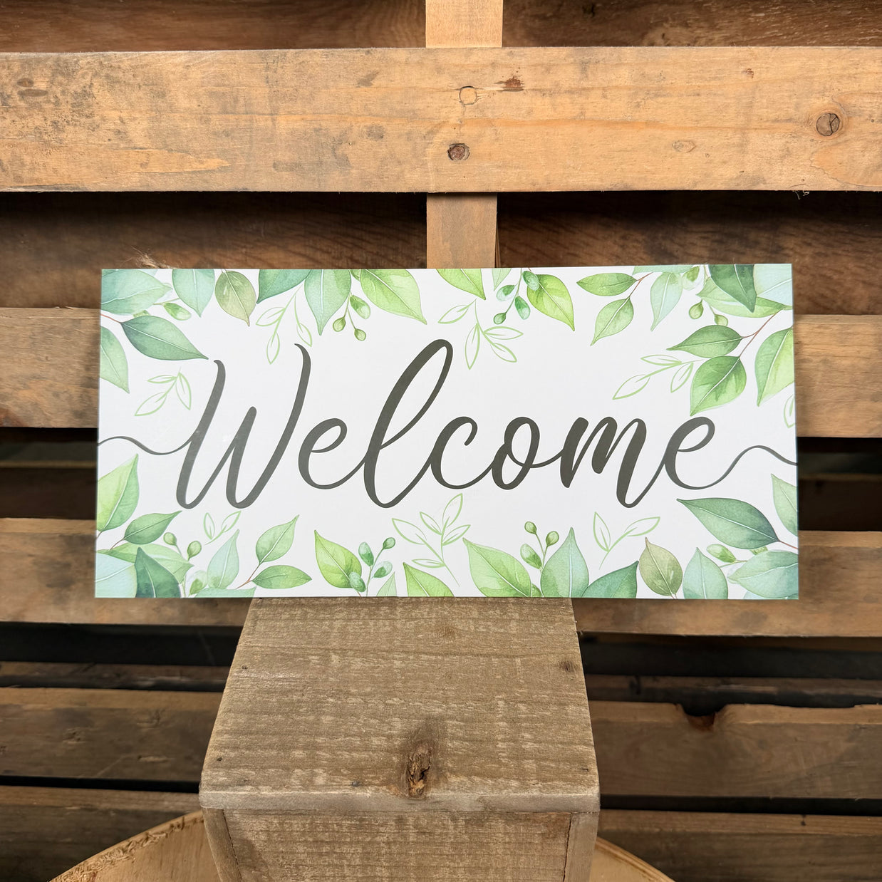 12.5” Greenery welcome sign - AP7440