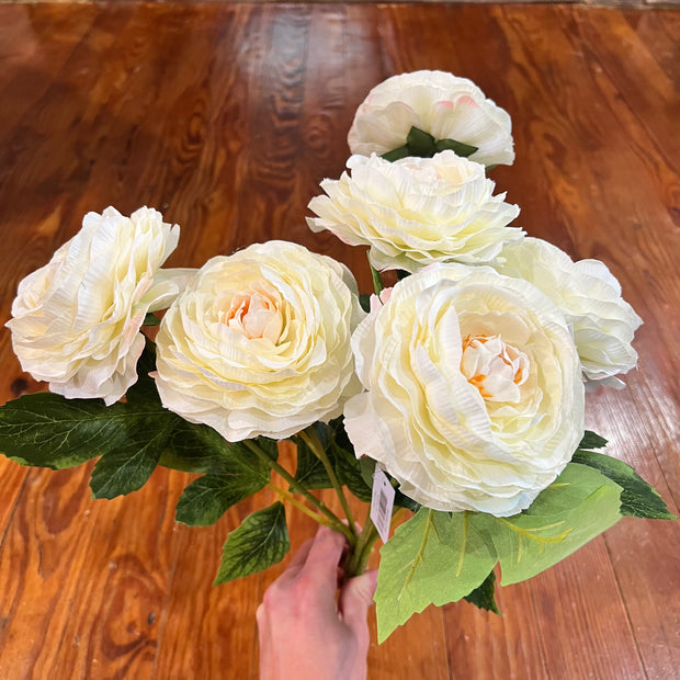 19 in white  ranunculus bush - 84894 - WT