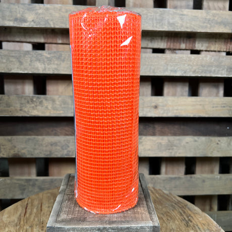 10"X10YD HORIZONTAL WIDE STRIPE MESH - ORANGE - RE890020