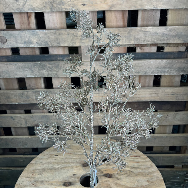 29”H glittered champagne cypress spray - DCSP5154CH