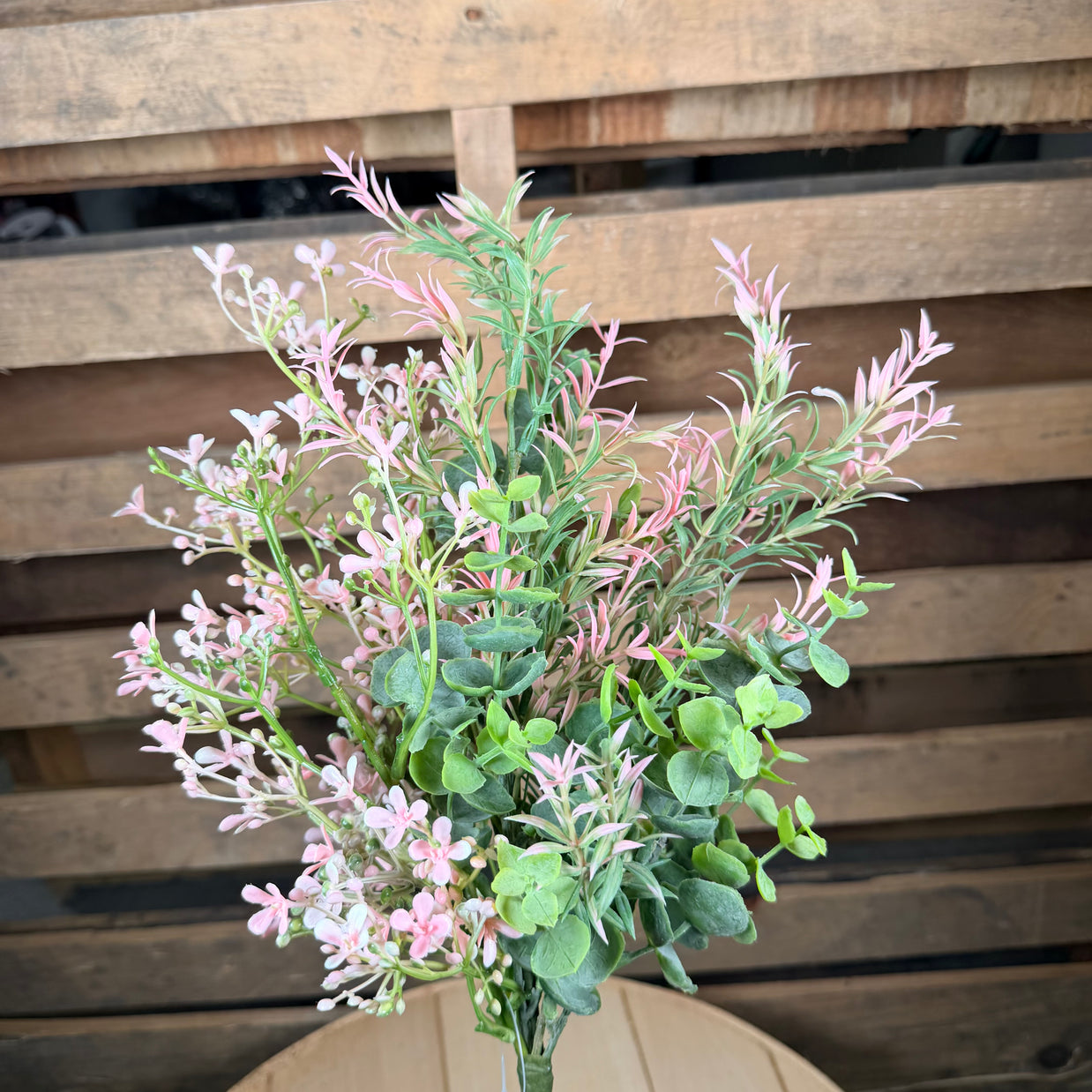 18.5" Pink mixed greenery and rosemary bush  - FN174322