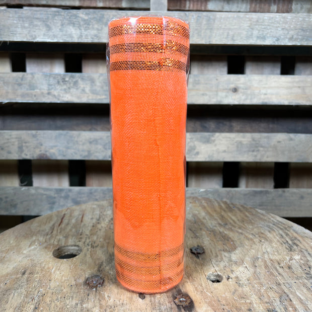 10" x 10Y orange foil boarder fine weave mesh -  RY5