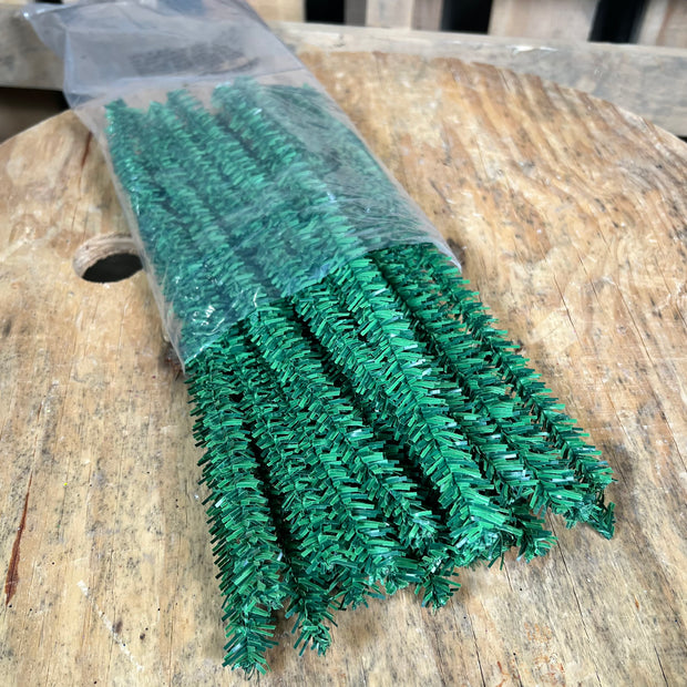 12” pencil PVC evergreen stems - 25 pack - MA000209