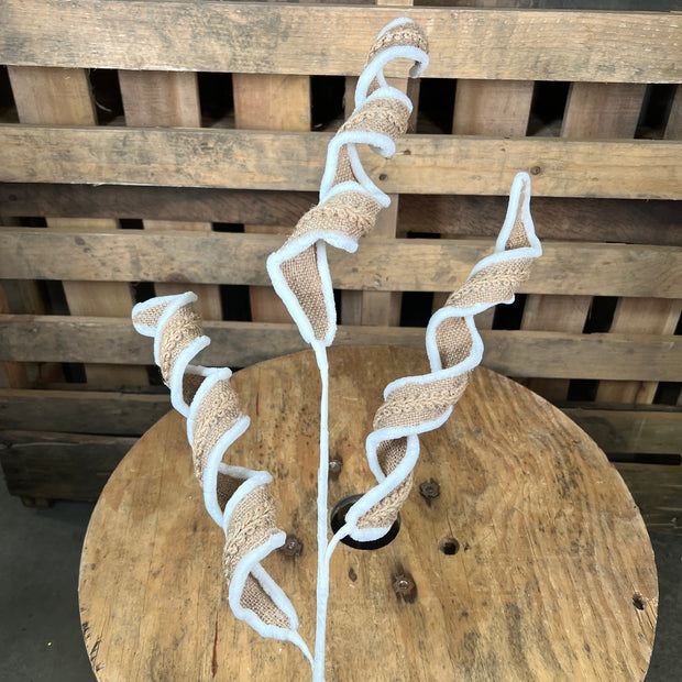 31.75 Inch Burlap swirl spray  - MN0248