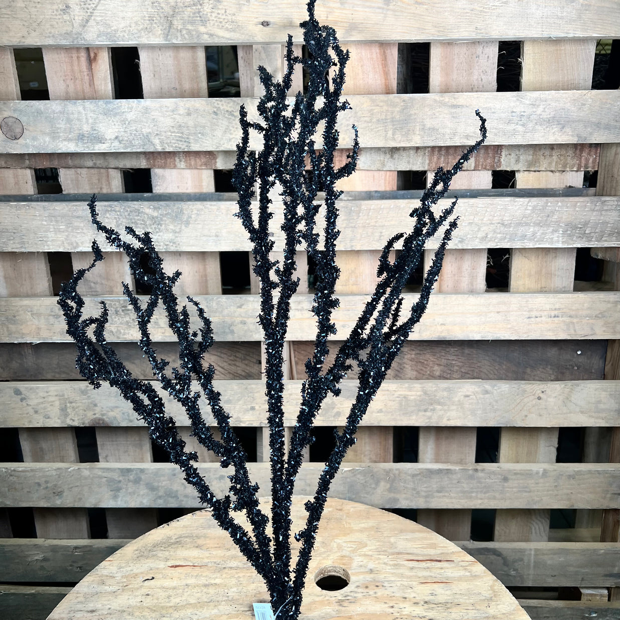 41"L BLACK V-CUT GLITTER WILD TWIG SPRAY - HH762599BK