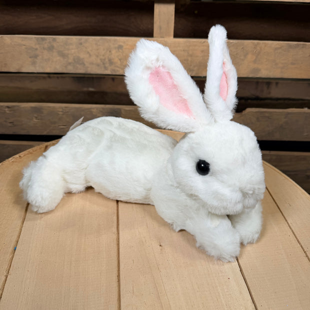 11.75" Faux Laying Bunny  - HE7350