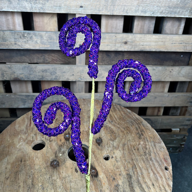 28 Inch purple sequin swirl pick- 86006PU