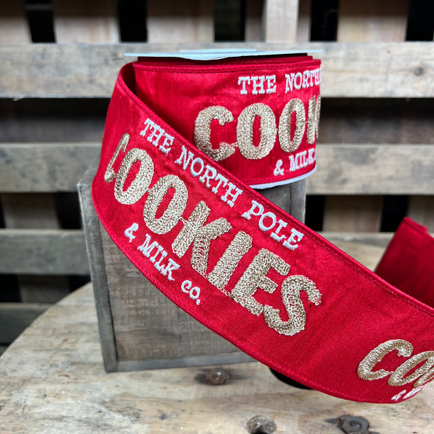 2.5” x 10yd North Pole Cookie Company embroidery designer ribbon - DCR5507