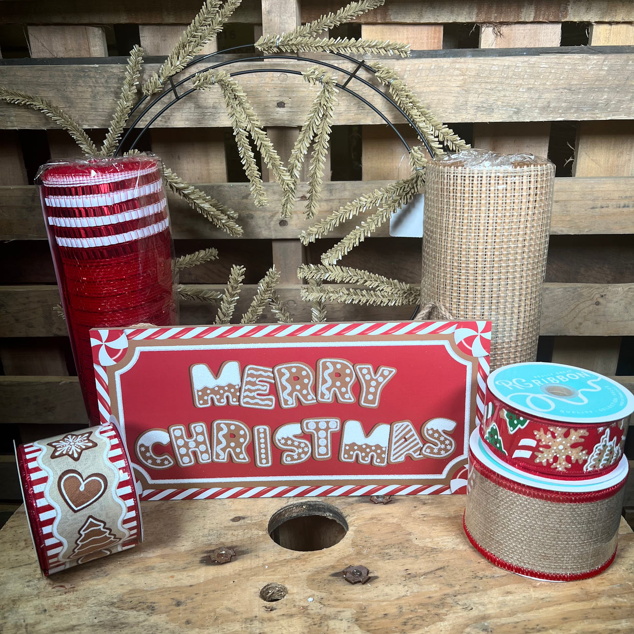 Gingerbread wreath kit - DIY kit - Xmaskit2