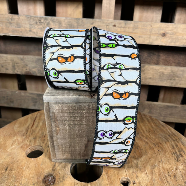 2.5 "X10YD mummy eyeball Wired Ribbon - RGH1021RT