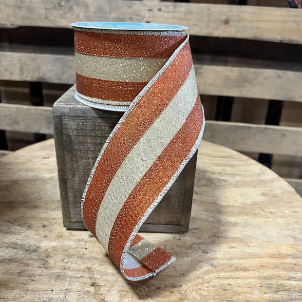 2.5"X10YD 3-IN-1 FINE GLITTER STRIPE - RGC8118X9