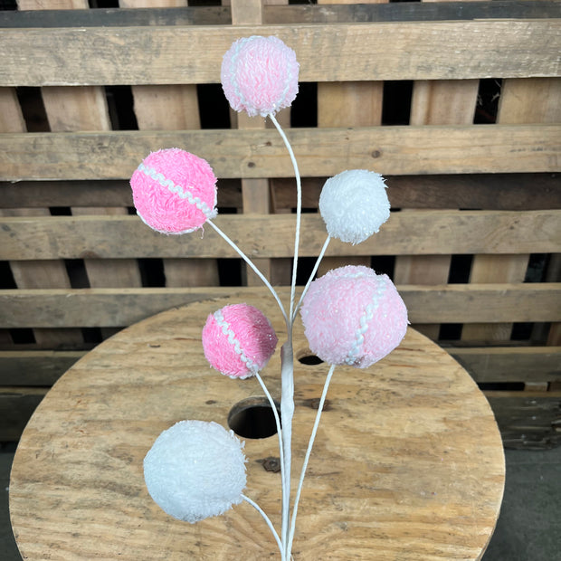 27”H Pink Ball spray - DCSP5173