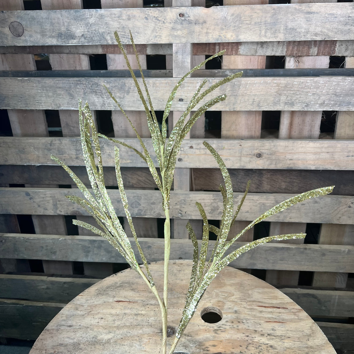 31"L GLITTERED/PAPER GRASS SPRAY - GOLD - XS104908