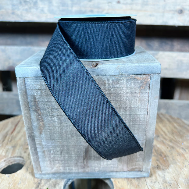 1.5"X10YD black Wired Ribbon - RG127802
