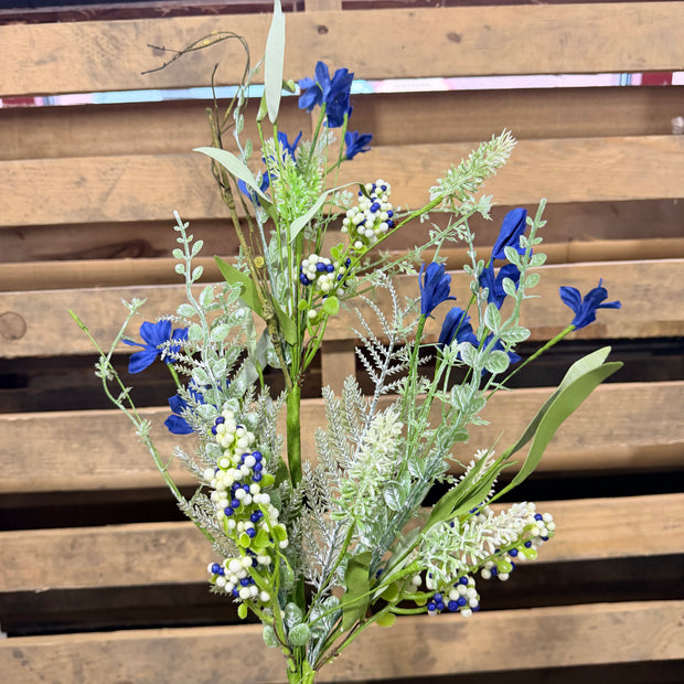 24” Blue floral bush - FH807171