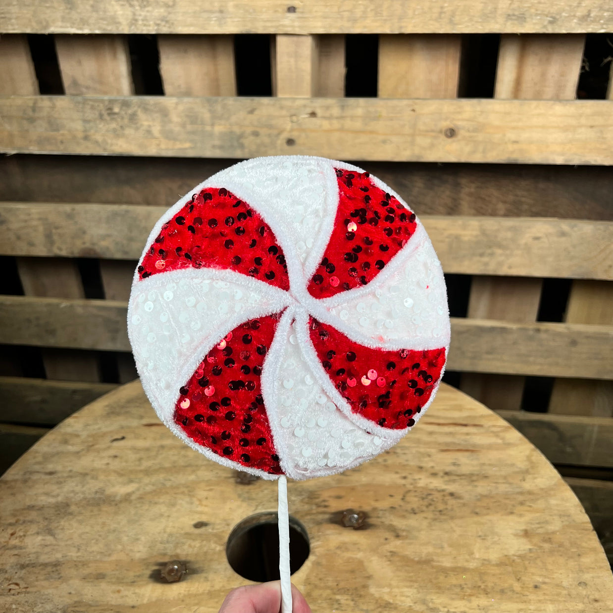 7" PINWHEEL PEPPERMINT LOLLIPOP - XC117434