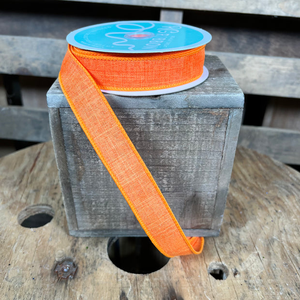 7/8"X10YD orange Wired Ribbon - RG7278HW