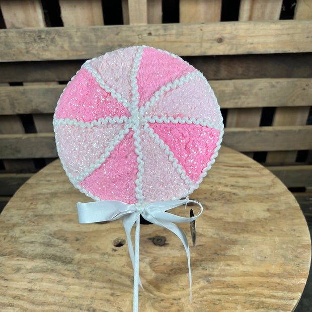 21”H Pink velvet peppermint spray - DCSP5174