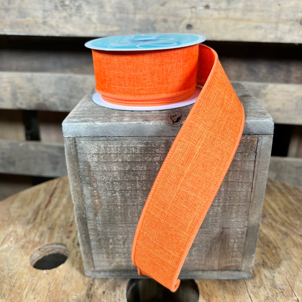 1.5"X10YD orange Wired Ribbon - RG1278HW