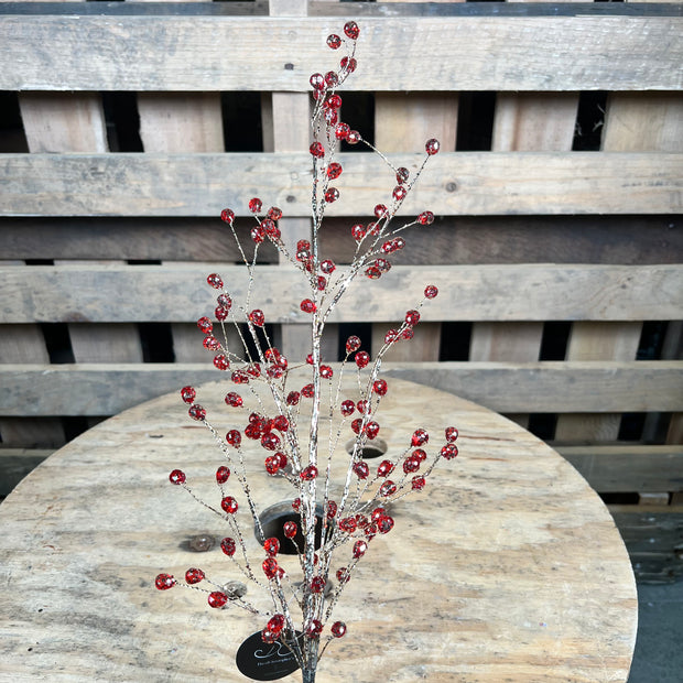 26”H Red acrylic bead spray - DCSP5220
