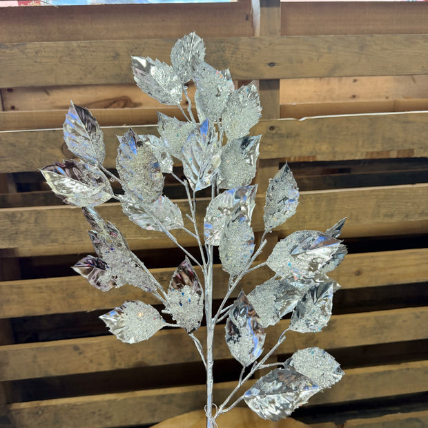 31” Silver sequin leaf Pick  - XS208226